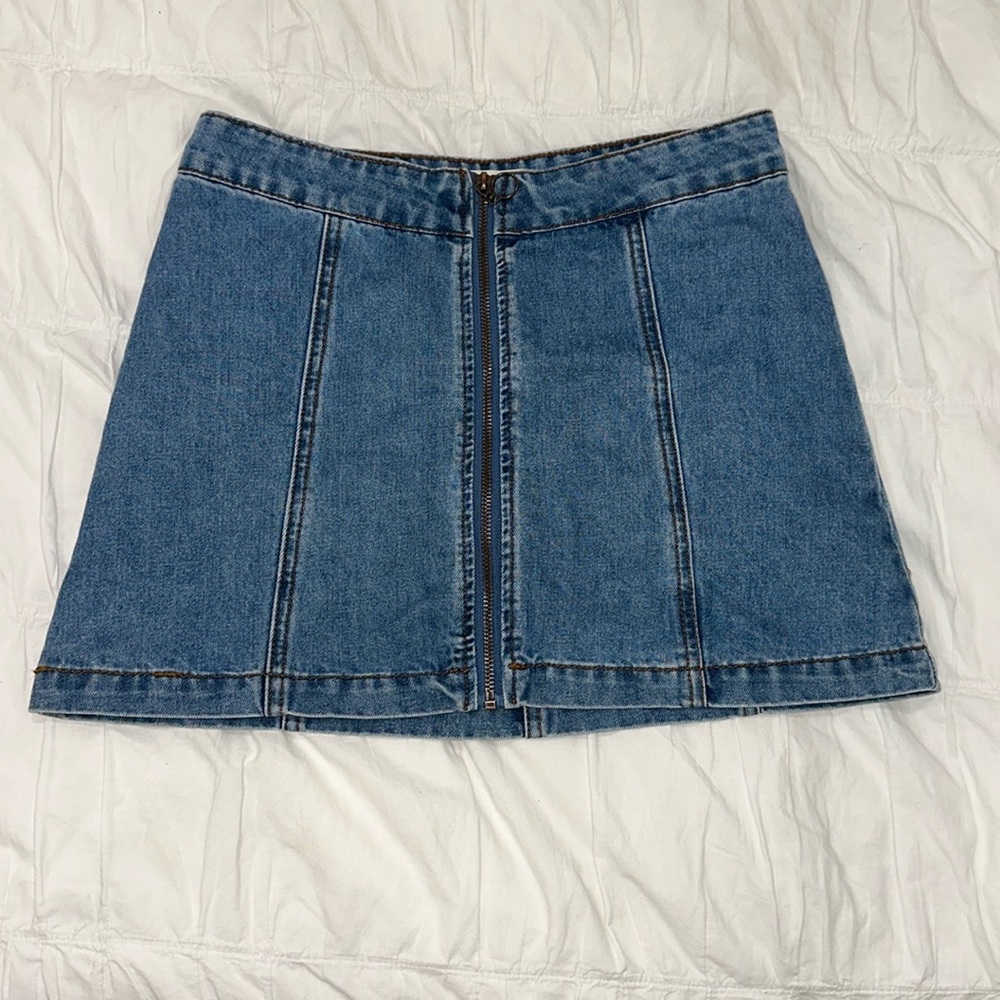 Mini denim skirt